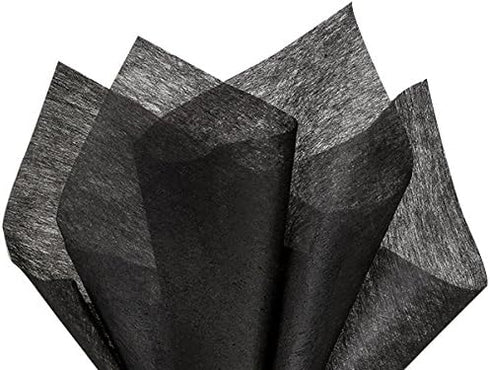 A1BakerySupplies Polyester Non-Woven Reusable Color Tissue Paper 20 x 26 Inches - 10 Sheet Pack (Black) Wrapping for Flowers & Bouquet...