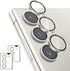 AGVEE 3 * 2 Set 6Pcs for Samsung Galaxy S23 / S23 Plus Camera Lens Protector, 9H Tempered Anti-Scratch Glass with Aluminum CD Pattern Lens Ring Co...
