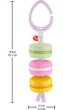 Fisher-Price Baby Pretend Food Baby Rattle My First Macaron Take-Along Sensory Toy for Newborns in Gift Ready Package...