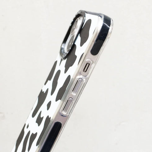 Abbery Designed for iPhone 13 Mini Case Cow Print, Clear with Design Cow Pattern Cute Durable Silicone TPU Sturdy Shockproof Protective Woman Girl...