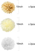 10PCS Cream Tan Brown Beige Boho Party Tissue Pom Poms Paper Flowers Table Centerpieces Neutral Rustic Baby Shower Wedding Birthday Nursery Classr...