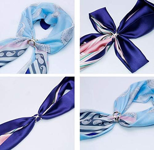 2PCS Women Lady Girls Simple Fashion X Shape Scarves Buckle Scarf Clip Scarf Ring Wrap Clamp Silk Scarf Clasp Holder for Clothing Neckerchief Shaw...