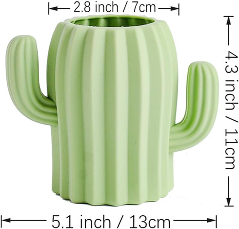 Silicone Pen Holder Cactus Pencil Holder Cute Pens Cup for Desk for Kids Office Decor Desk Accessories Pen Pot Desk Organizer (Green,2 Pack)...