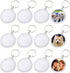 25PCS Clear Acrylic Photo Keychains - Round Blank Insert Photo Picture Frame Split Ring Keychain Snap In - Wallet Friendly Key Ring for Women & Me...