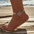 Elastic Beaded Ankle Bracelet for Women Double Layered Beaded Anklet Hollow Hearts Stretch Anklet Cute Boho Heart Foot Jewelry for Summer Beach We...