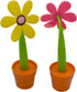 Maydahui 8PCS Flower Ballpoint Pens with Plant Pot Stand on Desk Set Cute Creative Design Colorful for Student Party Valentine's Day(Black and Blu...