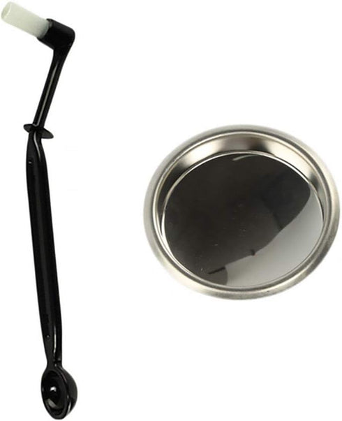 Coffee Machine Cleaning Set,1Piece Coffee Machine Brush with Spoon and 1 Piece 58mm Stainless Steel Backflush Insert, Metal Blind Filter for Espre...