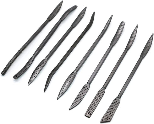 Wood Files and Rasps 8 PCS 5.5 X 200mm Double Ended Riffler Wood Rasp File Set Riffler File Set Woodworking Carving Rasping Coarse Rasps and Files...