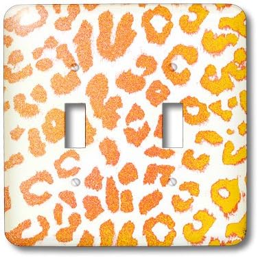 3dRose lsp_30856_2 Orange and Yellow Leopard Print Animal Prints Double Toggle Switch...
