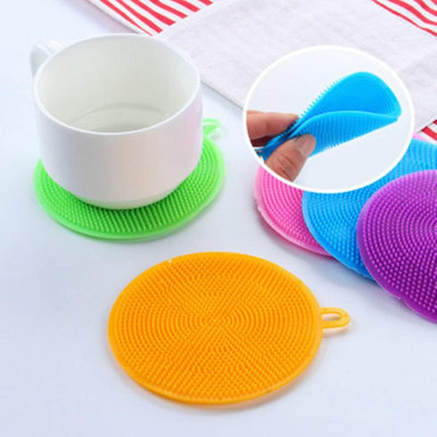 Silicone Dish Scrubber, Kitchen Sponges, Silicone Sponge,Dish Brush, Silicone Sponge Dish Sponges, Kitchen Sponge Double Sided Cleaning Sponges Ga...