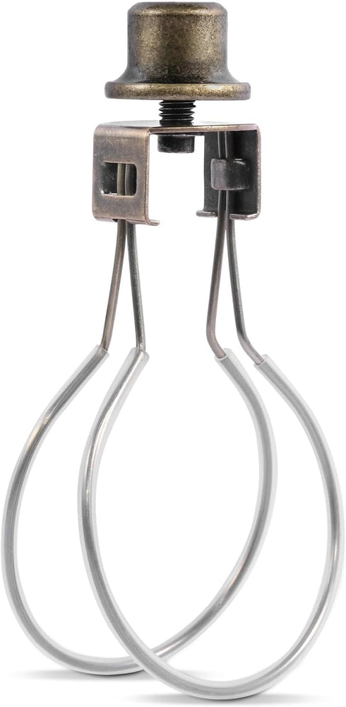 Lamp Shade Holder,Lamp Shade Light Bulb Clip Adapter,Clip On Lampshade Adapter Includes Finial and Lampshade Levellers,Spring Clip for Light Bulb ...