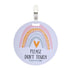 THREE LITTLE TOTS – Rainbow Stop No Touching Baby Car Seat Sign or Stroller Tag - CPSIA Safety Tested...