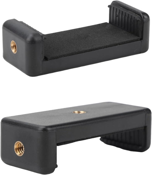 Phone Tripod Mount Adapter Universal, 2 Pack Tripod Phone Holder Phone Attachment for Tripod Cell Phone Holder for Tripod Phone Holder Clip Connec...