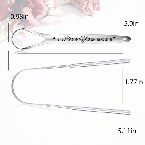 Oral Care Gift for Husband Wife Birthday Christmas Gifts for Boyfriend Girlfriend Tongue Scraper for Adults Son Daughter Gifts for Wife Husband We...