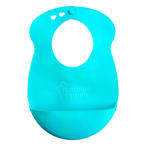 Tommee Tippee Easi-Roll Baby Bib, Crumb & Drip Catcher, Pink & Teal - 7+ Months, 2 Count...