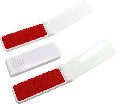 GARASANI 3 Pack Portable and Foldable Plastic Fold Clothing Dust Brush Pet Hair Remover Manual Sofa Bed Dry Cleaning Fabric Fluff Lint Cleaning To...