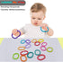 Baby Toys Links-to-Go Car Seat and Hanging Stroller Ring Toy, Larger Connecting Ring Travel Accessory Set...