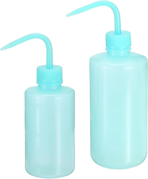 PATIKIL 250ml 500ml Wash Bottle, 2pcs Plastic Squeeze Bottle Narrow Mouth Bottle Watering Tools for Lab Cleaning Washing Irrigation Liquid Storage...