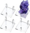 4PCS Rock Display Stand,Mini Acrylic Easel Stands Three-Peg Square Acrylic Display Stands Small Collectibles Easel for Crystal ,Rocks, Minerals Sl...
