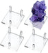 4PCS Rock Display Stand,Mini Acrylic Easel Stands Three-Peg Square Acrylic Display Stands Small Collectibles Easel for Crystal ,Rocks, Minerals Sl...