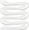 Porcelain Mini Size Ladles, 9 inch Large Soup Spoons, 6 Pieces Premium White Porcelain Spoons, Ladles for Stews, Chinese Noodles Spoons, Long Ladl...