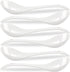 Porcelain Mini Size Ladles, 9 inch Large Soup Spoons, 6 Pieces Premium White Porcelain Spoons, Ladles for Stews, Chinese Noodles Spoons, Long Ladl...
