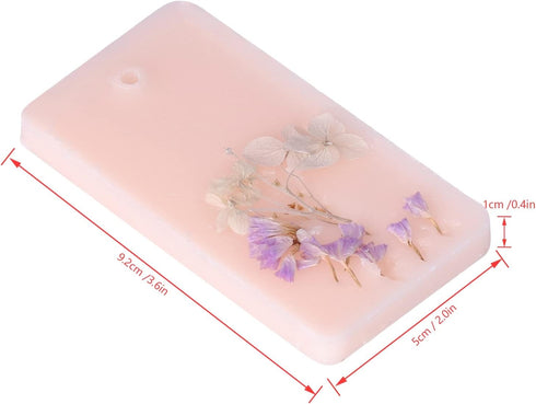 Restokki Light Rose Flavor Aromatherapy Wax Tablets, Cute Pink 3Pcs Paraffin Flower & Floral Air Freshener Cubes Collection for Wardrobe Office, C...