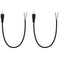 Fancasee 2 Pack Speaker Wire RCA Male Plug Jack Connector Adapter to Bare Wire Open End Pigtail Audio Video RCA Cable for Amplifier Receiver Speak...