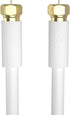 Postta Coaxial Cable(6 Feet) Triple Shielded Digital RG6 Antenna Cable with F-Male Connector Pin-White...