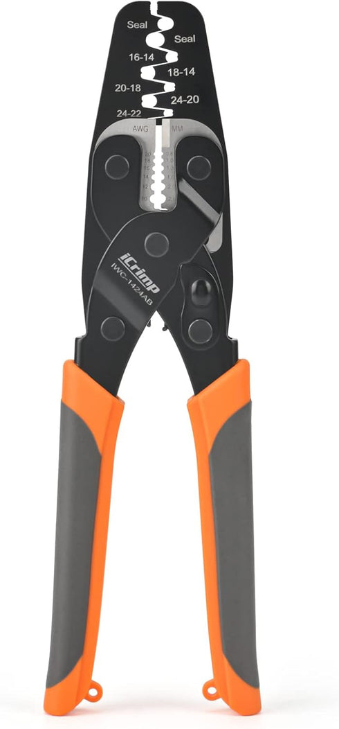 iCrimp IWC-1424AB Wire Crimping Tool for Weather Pack Terminals, Metri Pack Connectors, Open Barrel Terminals, Stamped Contacts with Built-in Wire...