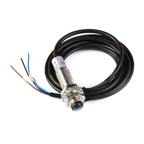 M12 Laser Collimator Photoelectric Switch M12JG-30N1 Laser Sensor Switch Semi Waterproof DC 20 Meters Distance Normally Open B-NPN-O Red Light...