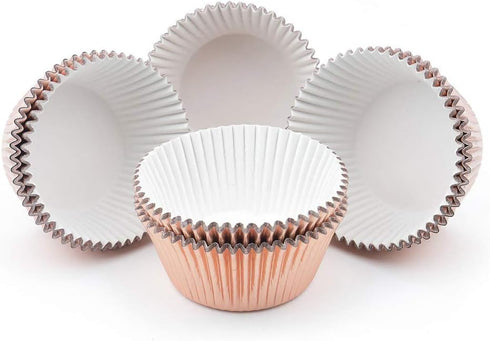 Gifbera Rose Gold Foil Cupcake Liners Standard Baking Cups Muffin Wrappers for Wedding Birthday, 200-Count...