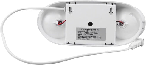 Emergency Light LED Emergency Lighting Fixtures with 2 Heads, Commercial Emergency Light 1800mAh Battery US Plug, 2 Adjustable LED Lamp Heads Entr...