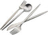 JASHII Luxury Flatware, Silverware Sets, 6-pieces Elegant Cute 18/10 Stainless Steel Silverware Set for Eating Home Kitchen Hotel Restaurant, Serv...