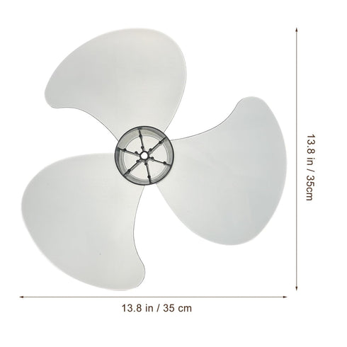 VOSAREA Standing Fan Universal Fan Blades Household Fan Blades Replacement Table Fan Blades with Nut Cover (Black) Plastic Fan Blade 3 Leaves...
