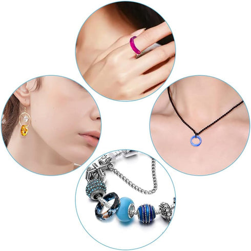 3Pcs Different Shapes Silicone Resin Ring Mold, SENHAI 8 Sizes Ring Jewelry Resin Casting Mold, for DIY Rings, Earrings, Necklace Pendants, Keyrin...