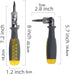 11 in 1 Ratcheting Multitool Screwdriver Multi-function Magnetic Screwdriver Professional Angle Screwdriver Repair Tool (Yellow?NEW Magnetic?)...