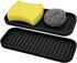 Silicone Sponge Holder Kitchen Sink Organizer Tray Dish Caddy Soap Dispenser, Scrubber Spoon Holder,Dishwashing Accessories 2 Pack (Black)...