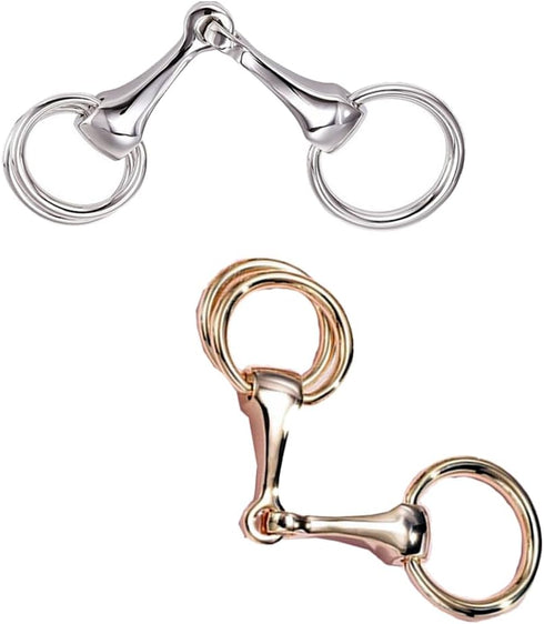 2pcs Silk Scarf Clasp Small Square Scarf Clasp Simple and Elegant Horsebit Clasp (Multiple Ways to Wear)...