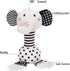 Baby Toys 0-12 Months, Black and White Newborn Toys, Soft Plush Rattle Stuffed Animal Toy with Teether and Sound, Developmental Hand Grip Toys (El...