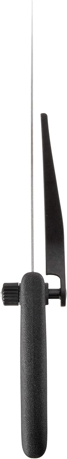 Mercer Culinary MercerSlice Right Handed Serrated Knife with Adjustable Slicing Guide, Black, 8-1/4 Inch...