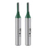 uxcell Router Bit 1/4" Shank 1/8" Cutting Dia Single Straight Flutes Carbide for Woodworking Milling Cutter Tool Green 2 Pcs...