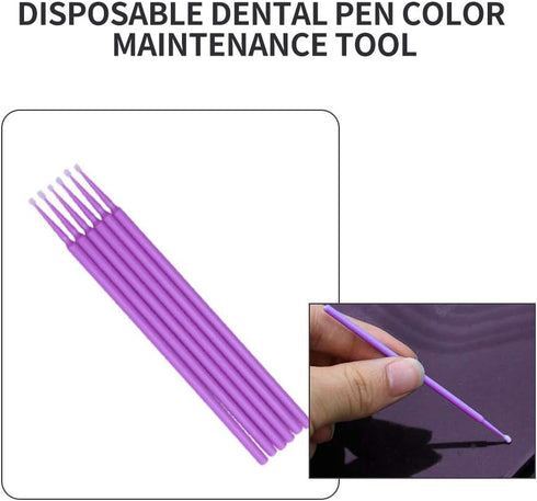 Touch Up Paint Brushes for Automotive Paint Chip Repair Disposable Micro Applicators (S:1.5mm, Purple)-100 Pieces...