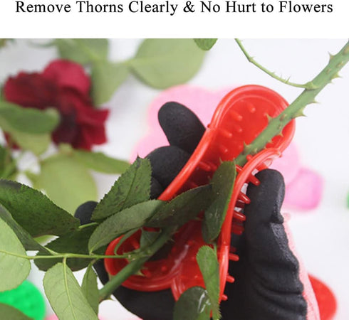 Plastic Rose Stripper Thorn Leaf Stripping Tool Rose Stem Remover Removal Tools Floral Arrangement for Garden Flower (Red)...