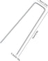 30Pack 6-Inch Galvanized Garden Landscape Staples Stakes, Heavy-Duty Sod Pins Anti-Rust Fence Stakes, Plant Stakes for Weed Barrier Fabric Ground ...