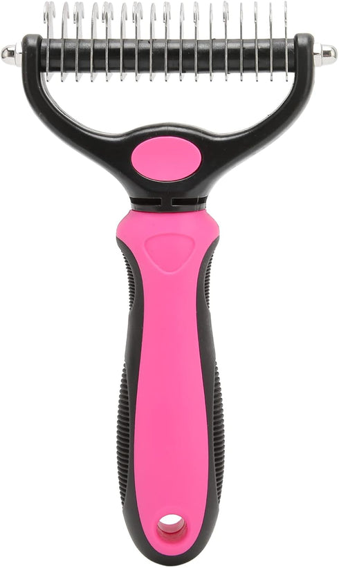 Undercoat Rake For Dogs,Double-Sided Dog Brush for Shedding,Dogs/Cats Professional Deshedding Brush,Removes Mats Tangled & Thinning Hairs with No ...