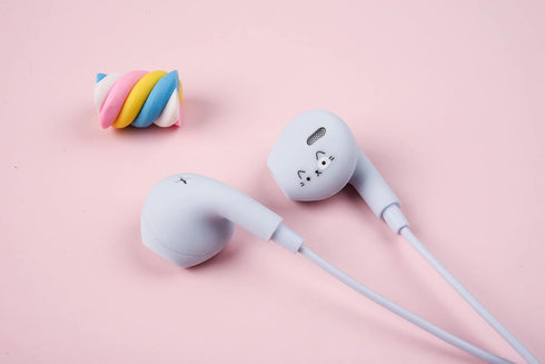 QearFun Donut Earbuds for Kids, Cute Earbud & in-Ear Headphones Wired Gift for School Girls and Boys with Microphone and Lovely Earphones Storage ...