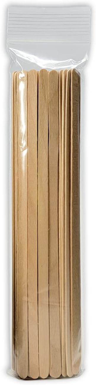 50 7" Inch Wood (Birch) Paint, Stain, Resin, Epoxy Mixing/Stir Sticks (Pack of 50) Flexible, Rouded Ends...