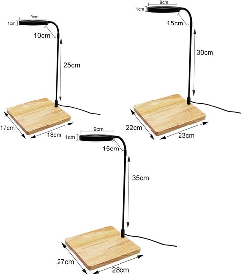 LED Aquarium Light 360 Degree Full Spectrum LED Light with Bamboo Board 10W Nano Fish Tank Light USB Powered Flat Nano Aquarium Light Bett a Fish ...