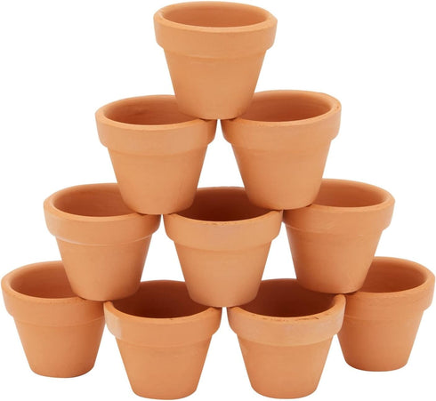 Juvale 10-Pack 1.5-Inch Mini Terracotta Plants Pots with Drainage Holes for Cactus, Succulents, Tiny Clay Terra Cotta Flower Pot Planters for Nurs...